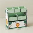 Scaffale Portagiochi Bambini Mobile Porta Giocattoli 3 Livelli, Verde