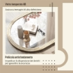 SPECCHIO DA PARETE AD ARCO CON BORDO SCANALATO E GANCI, IN VETRO E POLISTIRENE, 50X2X70 CM, BEIGE