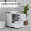 Mobile Sottolavabo Mobiletto Bagno Moderno 41.5x35.5x59 cm Bianco