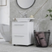 Mobile Sottolavabo Mobiletto Bagno Moderno 41.5x35.5x59 cm Bianco