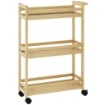 Scaffale Bagno Carrello Portaoggetti Salvaspazio 3 Ripiani 55x20x75 cm