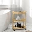 Scaffale Bagno Carrello Portaoggetti Salvaspazio 3 Ripiani 55x20x75 cm
