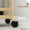 Scaffale Bagno Carrello Portaoggetti Salvaspazio 3 Ripiani 55x20x75 cm