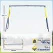 Struttura per Altalena da Giardino per Bambini 3-8 Anni in Acciaio, 4 Ganci, 260x160x178 cm, Blu