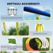 Set Altalena da Giardino 4 in 1 per Bambini 3-8 Anni con 2 Altalene, Canestro e Porta da Calcio