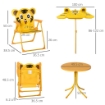 Set da Esterno per Bambini 4 pz con 2 Sedie, Ombrellone e Tavolo Rotondo, in Acciaio e Tessuto Oxford Giallo