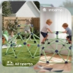 Gioco Arrampicata Bambini 3-8 Anni a Cupola con Bordi Smussati, in PP, 182.5x182.5x119 cm, Verde e Viola