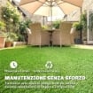 PRATO ARTIFICIALE 1M X 4M, TAPPETO SINTETICO CON ALTEZZA 10MM, DRENANTE, VERDE