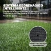 PRATO ARTIFICIALE 1M X 4M, TAPPETO SINTETICO CON ALTEZZA 10MM, DRENANTE, VERDE
