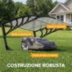 Pensilina da Esterno per Tagliaerba Impermeabile e UV 30+, in Alluminio, 100x81x43 cm, Bianco