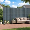 SET 4 PEZZI FRANGIVISTA DA GIARDINO ANTI UV IMPERMEABILE CON FERMAGLI, IN PP, 3500X19 CM, GRIGIO