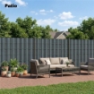 SET 4 PEZZI FRANGIVISTA DA GIARDINO ANTI UV IMPERMEABILE CON FERMAGLI, IN PP, 3500X19 CM, GRIGIO