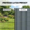 SET 4 PEZZI FRANGIVISTA DA GIARDINO ANTI UV IMPERMEABILE CON FERMAGLI, IN PP, 3500X19 CM, GRIGIO