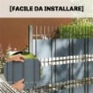 SET 4 PEZZI FRANGIVISTA DA GIARDINO ANTI UV IMPERMEABILE CON FERMAGLI, IN PP, 3500X19 CM, GRIGIO