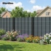 SET 4 PEZZI FRANGIVISTA DA GIARDINO ANTI UV IMPERMEABILE CON FERMAGLI, IN PP, 3500X19 CM, GRIGIO