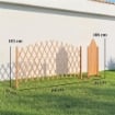 2 PANNELLI RECINZIONE ESPANDIBILI, GIARDINO IN LEGNO, 180X30X103 CM, MARRONE