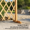 2 PANNELLI RECINZIONE ESPANDIBILI, GIARDINO IN LEGNO, 180X30X103 CM, MARRONE