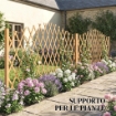 2 PANNELLI RECINZIONE ESPANDIBILI, GIARDINO IN LEGNO, 180X30X103 CM, MARRONE