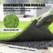 22 pezzi Erba Sintetica, Tappetino 30x30 cm, Pelo 25 mm, Verde