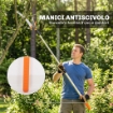 SET 3 PEZZI CON SEGHETTO MANUALE 2-IN-1 CON ASTA TELESCOPICA DA 2-3 M, SEGA DA POTATURA E FORBICE