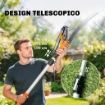 SET 3 PEZZI CON SEGHETTO MANUALE 2-IN-1 CON ASTA TELESCOPICA DA 2-3 M, SEGA DA POTATURA E FORBICE