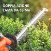 TAGLIASIEPI A BATTERIA CON 2 BATTERIE 4000MAH E PALO TELESCOPICO IN ALLUMINIO