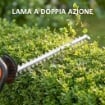 Tagliasiepi a Batteria 18V con Batteria da 2Ah, Caricatore, Lama a Doppia Azione 51cm, Arancione