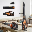 Soffiatore a Batteria 20V, Motore Brushless 900W, 3 Livelli VelocitÓ, Turbo Boost, Caricabatterie