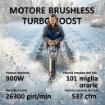 Soffiatore a Batteria 20V, Motore Brushless 900W, 3 Livelli VelocitÓ, Turbo Boost, Caricabatterie