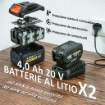 Soffiatore a Batteria 20V, Motore Brushless 900W, 3 Livelli VelocitÓ, Turbo Boost, Caricabatterie