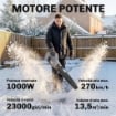 SOFFIATORE FOGLIE CORDLESS 36V, 2 BATTERIE 4000MAH, CARICATORE INCLUSO, MODELLO LEGGERO.