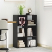 Libreria a Cubi con 6 Ripiani Portaoggetti, in Legno, 61.5x29.5x91.5 cm, Nero