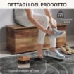 PANCA CONTENITORE MULTIUSO LEGNO PER CAMERA INGRESSO BIANCO 100X40X40CM