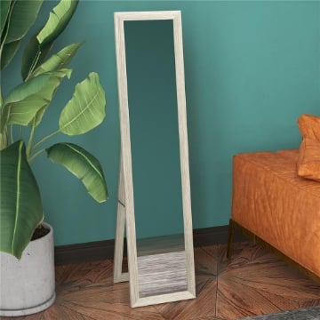 Specchio da Terra Moderno a Figura Intera, 37x157 cm, Grigio
