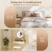 Set di 2 Comodini Sospesi con Cassetto e Mensola Aperta, 35x32x22.5 cm, Bianco e Rovere
