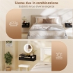 Set di 2 Comodini Sospesi con Cassetto e Mensola Aperta, 35x32x22.5 cm, Nero