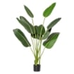 ALBERO ARTIFICIALE DI BANANO 160 CM CON VASO E 10 FOGLIE REALISTICHE, PIANTA FINTE TROPICALE PER DECORAZIONI INTERNI ED ESTERNI, VERDE