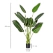 ALBERO ARTIFICIALE DI BANANO 160 CM CON VASO E 10 FOGLIE REALISTICHE, PIANTA FINTE TROPICALE PER DECORAZIONI INTERNI ED ESTERNI, VERDE