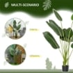 ALBERO ARTIFICIALE DI BANANO 160 CM CON VASO E 10 FOGLIE REALISTICHE, PIANTA FINTE TROPICALE PER DECORAZIONI INTERNI ED ESTERNI, VERDE