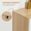 MOBILE CONTENITORE CON 2 ARMADIETTI A RIPIANI REGOLABILI, IN LEGNO DI PINO, 120X35X77.4 CM, COLOR LEGNO E BIANCO