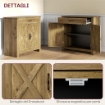 Credenza Cucina Country con Armadietto a 2 Ante e Cassetto, 80x39.7x80cm, Color Legno