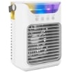 VENTILATORE DA TAVOLO CON 3 VELOCITÀ, LUCE RGB E TESTA REGOLABILE, BIANCO