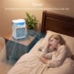 VENTILATORE DA TAVOLO CON 3 VELOCITÀ, LUCE RGB E TESTA REGOLABILE, BIANCO