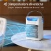 VENTILATORE DA TAVOLO CON 3 VELOCITÀ, LUCE RGB E TESTA REGOLABILE, BIANCO