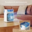 VENTILATORE DA TAVOLO CON 3 VELOCITÀ, LUCE RGB E TESTA REGOLABILE, BIANCO
