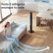 Ventilatore Torre 116 cm, ventilatore WiFi app controllo, camera letto, colore nero
