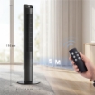 Ventilatore Torre 116 cm, ventilatore WiFi app controllo, camera letto, colore nero