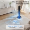 Ventilatore Torre 116 cm, ventilatore WiFi app controllo, camera letto, colore nero