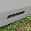 Tavolo da Campeggio Pieghevole e Regolabile su 2 Altezze, in HDPE e Metallo, 86x86x74 cm, Bianco