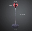 SET PUNCHING BALL DA TERRA PER ADOLESCENTI CON GUANTONI E POMPA ALTEZZA REGOLABILE DA 125-145 CM
